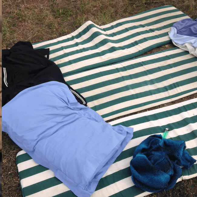 Bed in the mountains